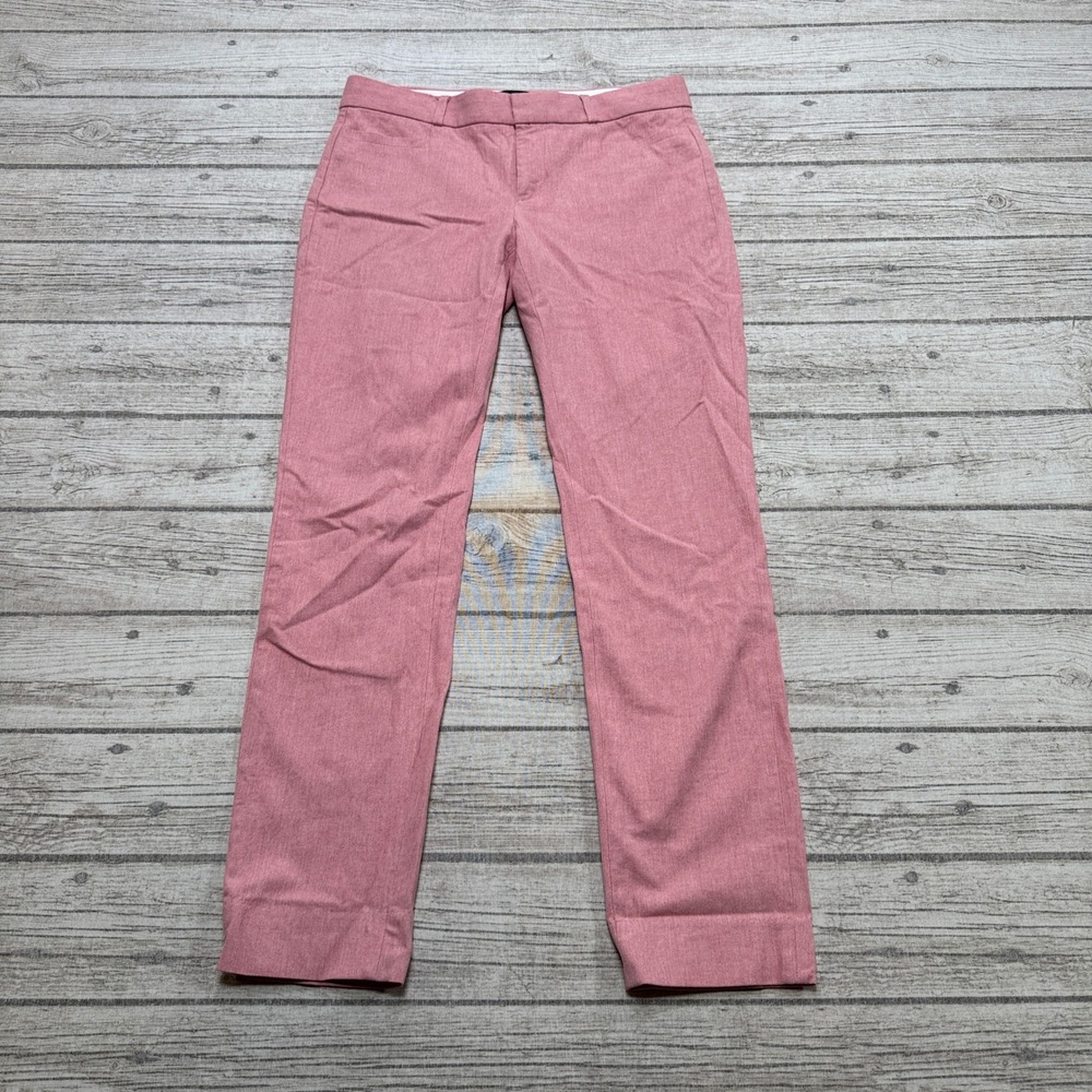 Banana Republic Dress Pants Women's 0 Pink Sloan Slim Fit Straight Leg Trousers